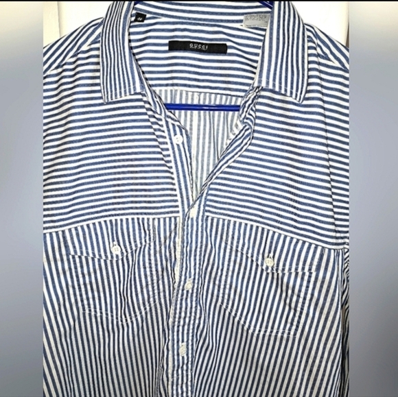 Gucci Monochrome Striped Blouse Women's Size 16 - Picture 10 of 11